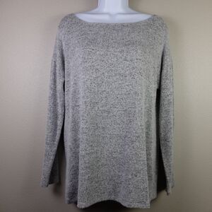 BB Dakota Gray Cutout Back Long Sleeve Sweatshirt Size XS